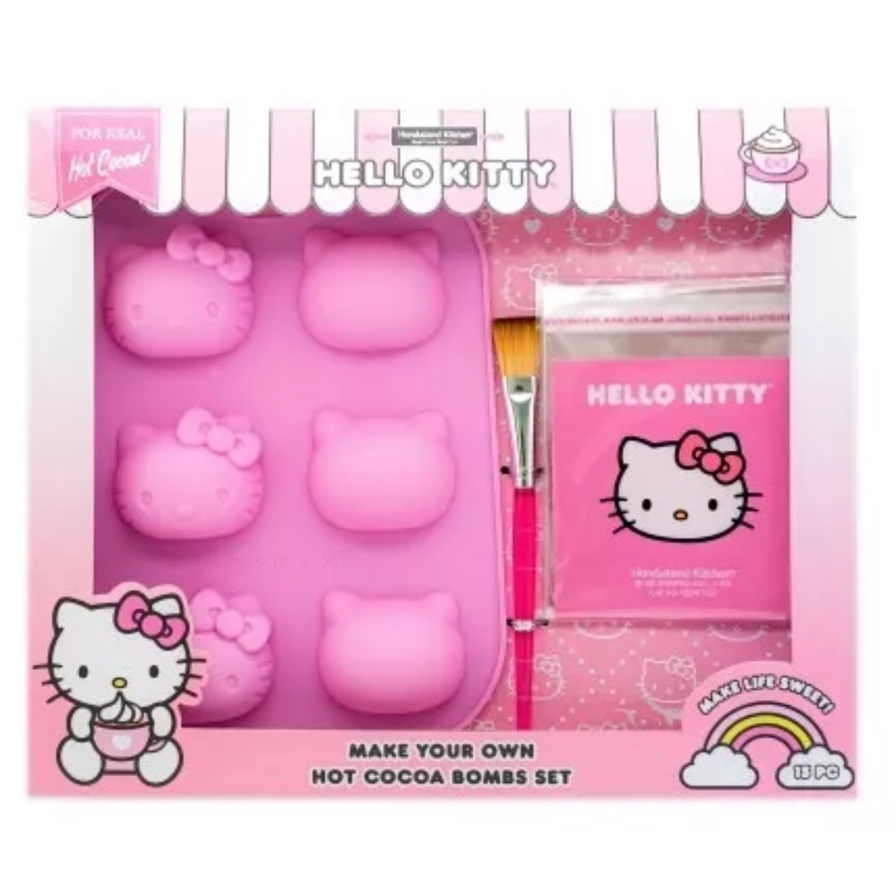 Hello-Kitty by Sanrio Make Your Own Hot Cocoa Chocolate Bombs Set Silicone Molds